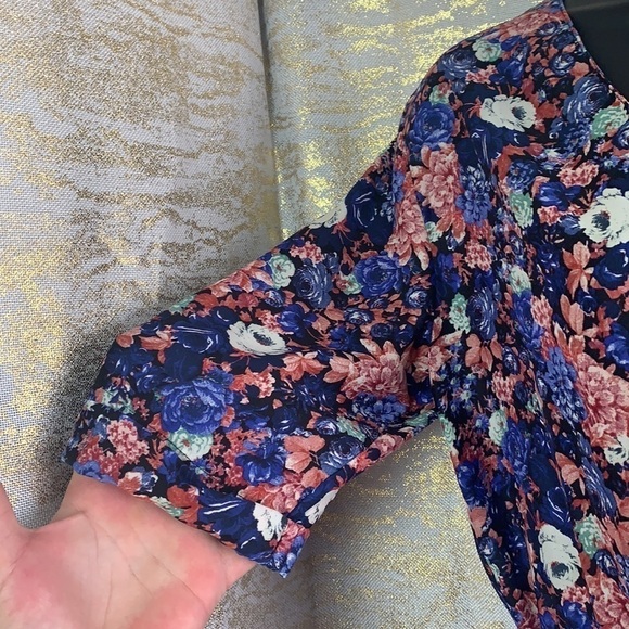 Zara Tropical  Floral Tunic Half Sleeve Casual Mini Dress Size S - Picture 6 of 14